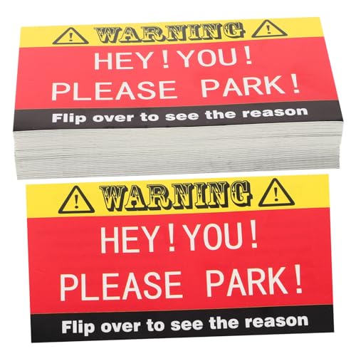 Toddmomy 100pcs Humorvolle Parkverletzungskarten Sie Geparkt Schlechte Notizen Lustige Schlechte Parkaufkleber Kleine Warnschilder Für Autos von Toddmomy