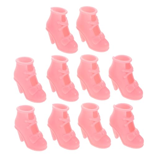 Toddmomy 10paare Puppen-Miniatur High-Heels Für Puppen Puppenzubehör Kleine Puppenstiefel Anziehschuhe Für Mädchen von Toddmomy
