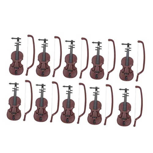 Toddmomy Kleiner Violine 10 Satz Realistische Violinmodelle für Puppenhaus Dekoration Wohnaccessoires Foto Requisite von Toddmomy
