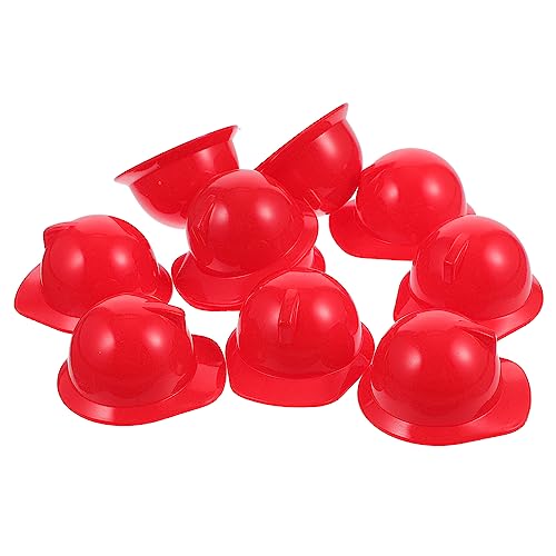 Toddmomy 10Stücke Bauhelm Stabiler Puppenhelm und Funktional für Puppenhäuser und Spielzimmer Leuchtende Farben Hochwertiges Kunststoffdesign von Toddmomy