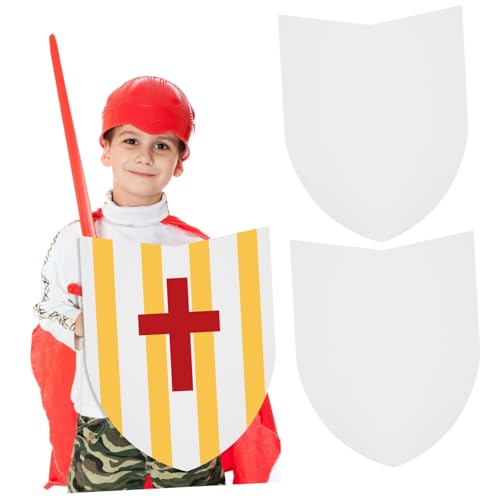 Toddmomy 10Stücke DIY Schild für Bastelset für Kreative Rollenspiele für Ritter Mottopartys Robustes Papiermaterial zu Halten Bemalen von Toddmomy