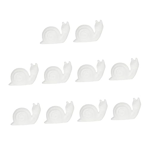 Toddmomy 10Stücke DIY Schnecken Modell Ungemaltes Dekorationsset für Kreative Bastelprojekte für Verschönerung von Zuhause und Festlichkeiten von Toddmomy