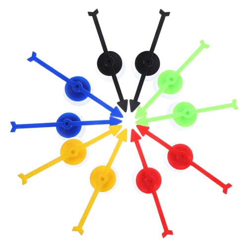 Toddmomy 10Stücke Drehspiel Zubehör Mit Saugnapf Pfeilen Interaktive Spielpfeile Für Brettspiele Gemischte Farben Partyspiel Accessoire von Toddmomy