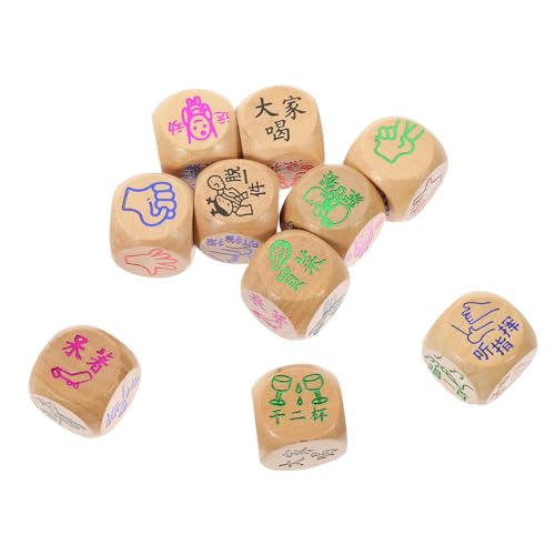 Toddmomy 10Stücke Glatte Holz Spielwürfel für Familienversammlungen Partys und Brettspiele Sicheres und Langlebiges Holzspielzeug für Erwachsene Toddmomy 10Stücke Glatte Holz Spielwürfel für Familienversammlungen Partys und Brettspiele Sicheres und Langlebiges Holzspielzeug für Erwachsene von Toddmomy