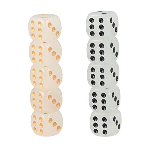 Toddmomy 10Stücke Glow Dunkelheit Würfel Acrylwürfel für Partys Spiele und Ktv Leuchtende Würfel für Unvergessliche Abende und Spaß Dunkelheit von Toddmomy