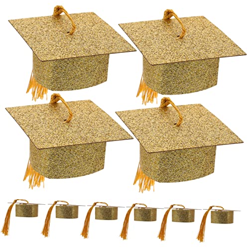 Toddmomy 10Stücke Graduierungshut Goblet Deckung Lustige Weindecke Mini Hut Für Abschlussfeier Und Party Goldene Becherabdeckung Für Getränke Und Feierdekorationen von Toddmomy