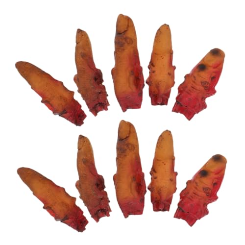 Toddmomy 10Stücke Halloween Fake Finger Blutige Finger Requisiten Für Gruseldeko Und Spukhäuser Partys Und Themenveranstaltungen Realistische Effekte Für Schaurige von Toddmomy
