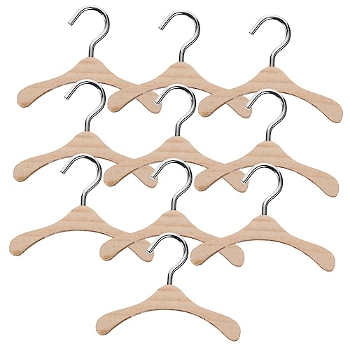 Toddmomy 10Stücke Holz Kleiderbügel Für Bjd Puppen Holz Puppenkleiderbügel Zubehör Für Puppenhaus Langlebig Und Praktisch Zum Organisieren Von Puppenkleidung von Toddmomy