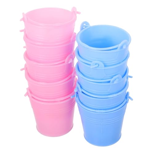 Toddmomy 10Stücke Mini Eimer mit Griff Puppenhaus Zubehör für Partygeschenke Hochzeiten Babypartys und Kreative Deko von Toddmomy