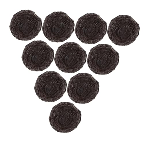 Toddmomy 10Stücke Mini Vogelnest aus Kunstharz mit Eiern Realistische Deko Ornamente für Garten und Heimdekoration für Bastelarbeiten von Toddmomy