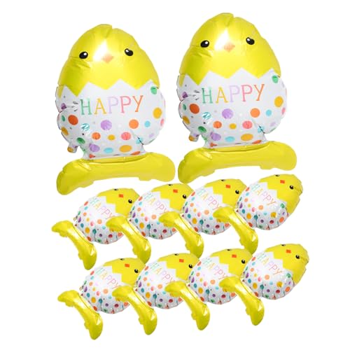 Toddmomy 10Stücke Osterparty Deko Luftballons Teiliges Aluminium Folien Ei Ballon Hühner Ballons für Fröhliche Feiern für Garten und Indoor Dekoration Toddmomy 10Stücke Osterparty Deko Luftballons Teiliges Aluminium Folien Ei Ballon Hühner Ballons für Fröhliche Feiern für Garten und Indoor Dekoration von Toddmomy