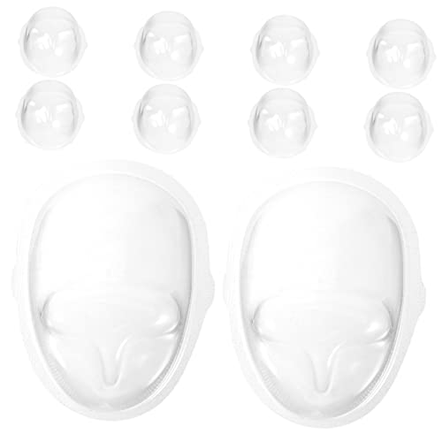 Toddmomy 10Stücke PVC Puppenmaske Transparente DIY Zubehör für Halloween Basteln und Puppenpflege für Kreative Projekte und Effektiven Schutz von Toddmomy