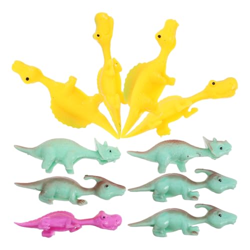 Toddmomy 10 Stücke Dinosaurier Finger Auswurfspielzeug Dehnbares Sicheres Finger Flugspielzeug für Kinder Kniffliges Marine Spielzeug zur Stressbewältigung für Partys und Kreative Spiele von Toddmomy