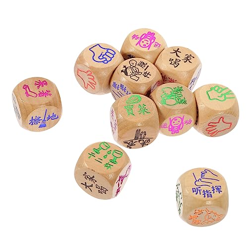 Toddmomy 10Stücke Teiliges Holzspielwürfel für Familien Große für Geschicklichkeitsspiele Kreatives Fantasie für Partys Toddmomy 10Stücke Teiliges Holzspielwürfel für Familien Große für Geschicklichkeitsspiele Kreatives Fantasie für Partys von Toddmomy
