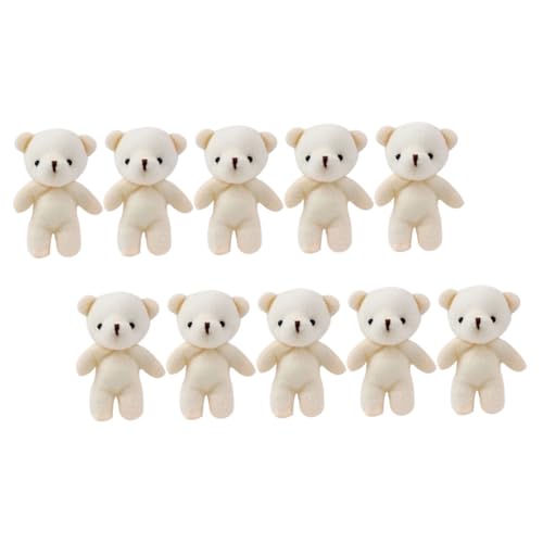 Toddmomy 10Stücke Teiliges Mini Bär Schlüsselanhänger Dekorative Plüschtiere für DIY Projekte und Wohnaccessoires Leicht und Tragbar Farbton von Toddmomy