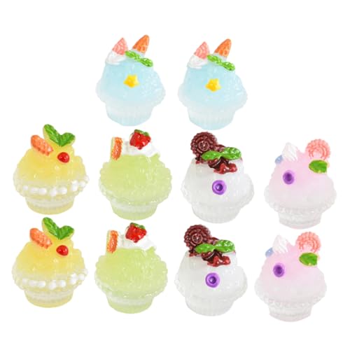 Toddmomy 10Stücke Teiliges Mini Dessert aus Harz Künstliche Eiswaffeln und Fake Desserts für Puppenhaus Dekoration Eiskreationen für Mikrolandschaften und Kreative DIY Projekte von Toddmomy