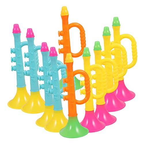 Toddmomy 10Stücke Teiliges Trompete Pädagogisches Musikinstrument mit Schönem Design für Kleinkinder Langlebig für Bühnenaufführungen Farben Zufällig von Toddmomy
