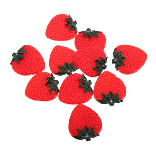 Toddmomy 10pcs Realistische Erdbeerscheiben Für Die Heimdekoration Gefälschte Fruchtdekoration Für Home Partys Tabellen Vase Füllfotografie Requisiten von Toddmomy