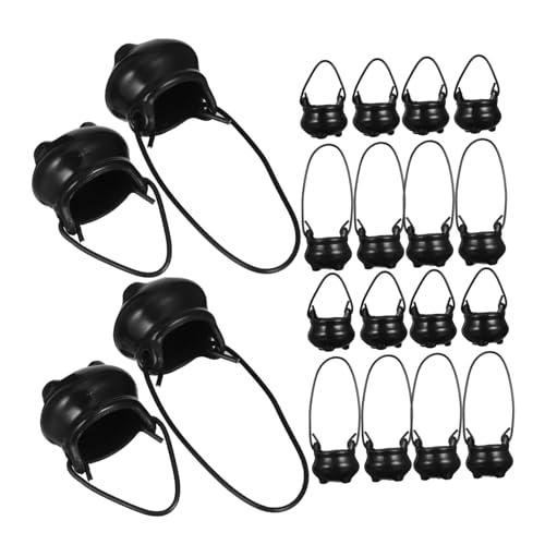 Toddmomy 12 Stück 12-teilig Mini Kessel aus stabilem Kunststoff Leichte Mini Kessel für Halloween Dekoration Hexenparty Puppenhaus Zubehör Süßigkeitenhalter und Feengarten Deko von Toddmomy