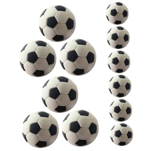 Toddmomy 12 Stück Fußballmodell Puppen-Fußball-Dekore Puppenhaus-Fußbälle lebensechter Mini-Fußball Puppe Fußballspielzeug Mini- -Fußballstatuen Mini- -Dekore Gummi von Toddmomy
