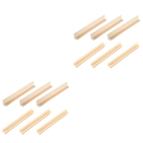 Toddmomy 12 Stück Holz Domino Halter Teiliges Wiederverwendbare DIY Domino Ständer Stabile Tischaufsteller aus Robustem Holz Glatte Kanten Geeignet für Spielsteine und Lernspiele von Toddmomy