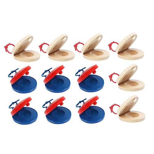 Toddmomy 12 Stück Holzspielzeug Musikinstrumente Castanets Natur und Farben für Frühe Bildung und Musikalische für Jungen und Mädchen Toddmomy 12 Stück Holzspielzeug Musikinstrumente Castanets Natur und Farben für Frühe Bildung und Musikalische für Jungen und Mädchen von Toddmomy
