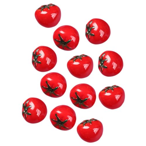 Toddmomy 12Stücke Künstliche Kleiner Tomaten Modell für Puppenhaus und Deko Lebensechte Gefälschte Früchte für Bastelprojekte und Fotorequisiten von Toddmomy