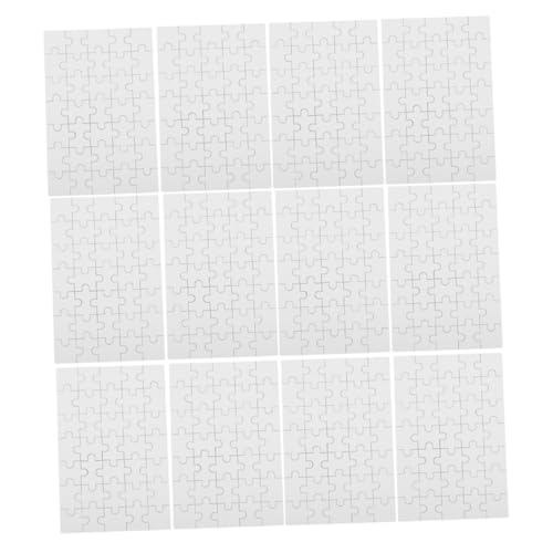 Toddmomy 12 Stück Leere Puzzles DIY-Versorgung Wärmeübertragungs-Puzzle Sublimationsleer-Puzzle Sublimationsrohlinge Transferpuzzle selber Machen Sublimationsrätsel für Holz Weiß von Toddmomy
