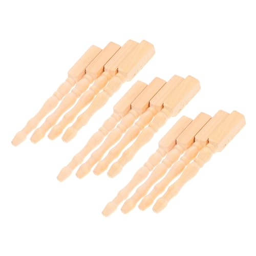 Toddmomy 12 Stück Maßstab für Puppenhaus Möbel Realistisch Gestaltete Fein Gearbeitete Puppenmöbel Beine für Individuelle DIY Dekoration von Toddmomy