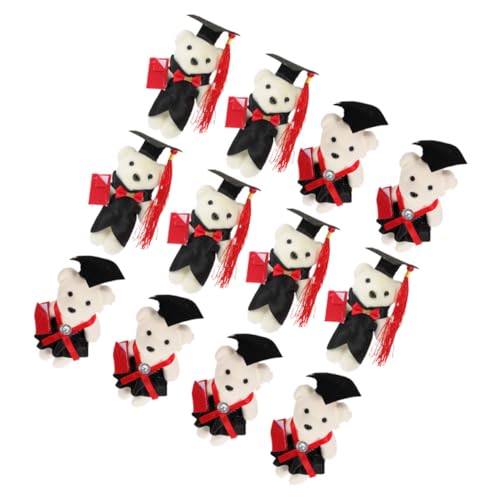 Toddmomy 12 Stück Mini Abschluss Bär Plüschfigur Teiliges mit Doktorhut Süße Kuscheltiere für Abschlussfeier und Kreative Bouquets für Dekoration und von Toddmomy