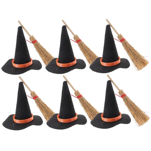 Toddmomy 12 Stück Miniatur Hexenhüte und Besen Set Teiliges Puppenhaus Zubehör für Halloween Deko Schwarz Große Hüte Besen für Kreative Bastelprojekte und Festliche Anlässe Toddmomy 12 Stück Miniatur Hexenhüte und Besen Set Teiliges Puppenhaus Zubehör für Halloween Deko Schwarz Große Hüte Besen für Kreative Bastelprojekte und Festliche Anlässe von Toddmomy