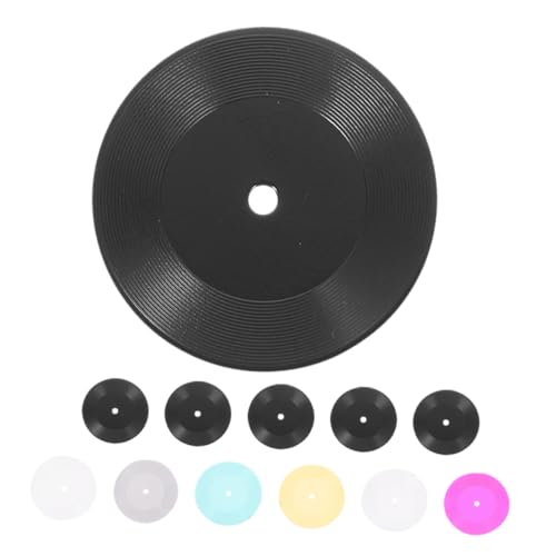 Toddmomy 12 Stück Puppenhaus Schallplatten Vinyl Puppenhausmöbel DIY Mini Puppenhäuser Puppenhäuser Für Mädchen Winzige Kleine Puppen Ästhetische Gefälschte Puppen Zubehör von Toddmomy