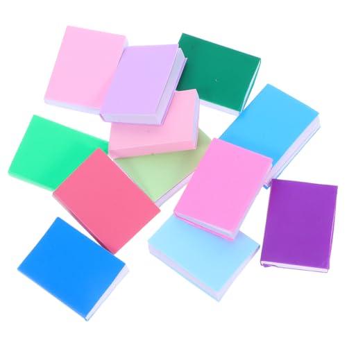 Toddmomy 12 Stück Sleeve-Book-Modell Mini -bücher Für Mini -bücherregal Winzige Bücher Für Handwerk Puppenhaus Kleine Leere Bücher Miniatur-hausbuch Beschichtetes Papier von Toddmomy