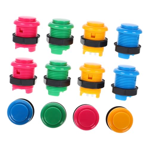Toddmomy 12 Stück Teiliges Bunte Spielautomat Push Button Switches Kleine Ersatzknöpfe mit Taktilem Feedback Langlebige Konstruktion Präzise Steuerung Kompatibel für Verschiedene von Toddmomy