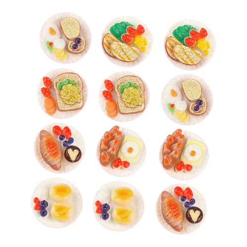 Toddmomy 12 Stück Teiliges DIY Resin Food Charms Realistische Flache Lebensmittel Dekorationen für Schmuck Haarspangen Bastelprojekte und Hochzeitsdeko Farblich Gemischt Detailreiche von Toddmomy