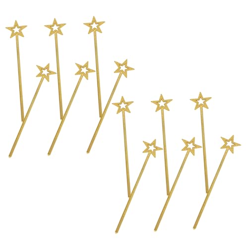 Toddmomy 12 Stück Teiliges Glitzernde Stern-Spielzeugstäbe für Mädchen Leichte Feen Prinzessinnen-Sticks für Kostümpartys Geburtstage Halloween Weihnachten Vielseitige Spiel von Toddmomy