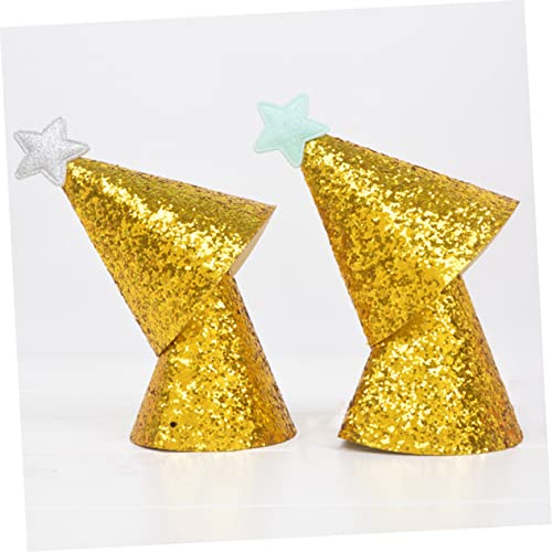 Toddmomy 12 Stück Teiliges Mini Geburtstagshüte für Glänzende Stern Kinderpartyhüte mit Verstellbarem Kinnband Festliche Geburtstagskopfbedeckung für Jungen und Mädchen für von Toddmomy