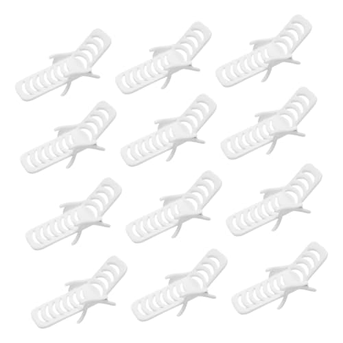 Toddmomy 12 Stück Teiliges Mini Liegestuhl Modell Realistische Puppenhaus Strandstuhl Deko Stabile Weiße PVC Miniatur Strand Klappstühle für Mikrolandschaft Fensterdeko Party und Garten von Toddmomy