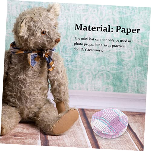 Toddmomy 12 Stück Teiliges Mini Sonnenschutz Hüte aus Leichte Geruchsfreie Gestreifte Mini Hüte für Puppen Dekoration DIY Zubehör Geeignet für Spiel und Fotoaktivitäten von Toddmomy