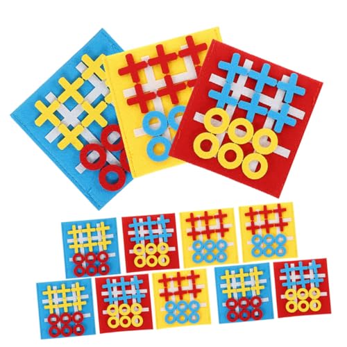 Toddmomy 12 Stück Teiliges Mini Toe Spielset aus Filz Tragbares Lernspielzeug Geduld und Kognitiven Fähigkeiten als Mitgebsel und Interaktives Gesellschaftsspiel von Toddmomy