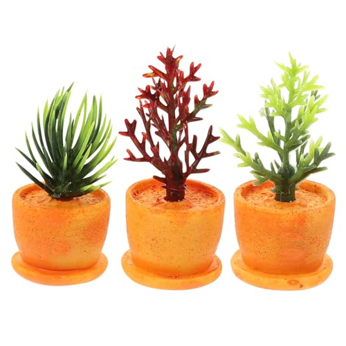 Toddmomy 12 Stück Teiliges Miniatur Bonsai Künstliche Mini Pflanzen Deko für Puppenhaus Leichtes DIY Modell Pflegeleicht Puppenhaus Zubehör für Mini Garten und Tischdekoration von Toddmomy