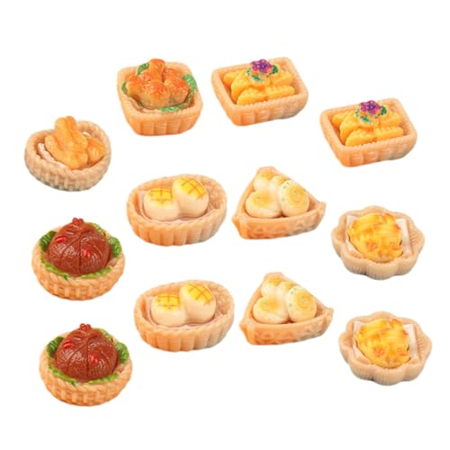 Toddmomy 12 Stück Teiliges Miniatur Lebensmittel Handgefertigte DIY Resin Puppenhaus Essensmodelle Vielseitige Mini Haus Ornament Sammlung für Küche Basteln und Geschenkideen von Toddmomy
