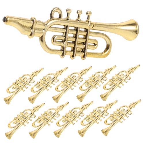 Toddmomy 12 Stück Teiliges Miniatur Musikinstrumente aus Robustem Kunststoff für DIY Weihnachtskränze und Puppenhaus Deko Vintage Weihnachtsbaumschmuck für Festliche Raumgestaltung von Toddmomy