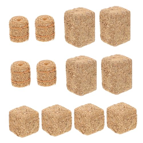 Toddmomy 12 Stück Teiliges Miniatur heuballen Holz Realistische Strohballen mit Natürlicher Textur Wetterfest und Formstabil Leicht und Tragbar für Puppenhaus Garten Bauernhof Dekoration von Toddmomy