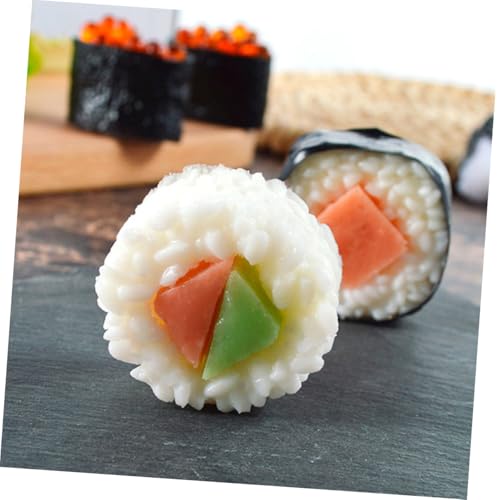 Toddmomy 12 Stück Teiliges Realistisches Sushi Modell aus PVC Lebensechte Japanische Onigiri und Sushi Requisiten Dekorativ und Vielseitig für Restaurant Zuhause Schaufenster und Studio von Toddmomy