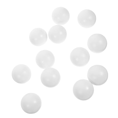 Toddmomy 12 Stück Teiliges Tischfußball Bälle Weiß Glänzend HIPS Material Ersatzkugeln für Mini Tischfußball Spiel Zubehör für Erwachsene und Spielzimmer von Toddmomy