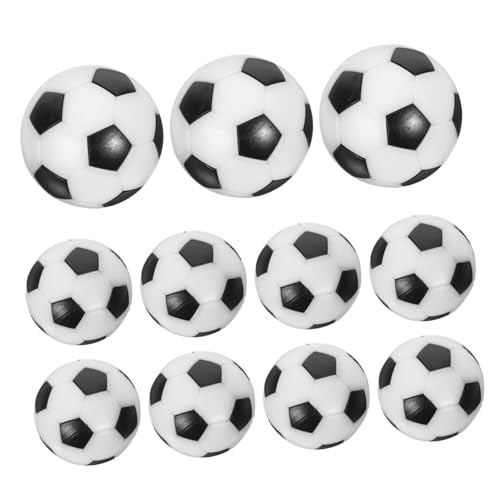 Toddmomy 12 Stück Tischfußball Schwarz Spiel Mini-Kickerbälle Jugend Ersatz Größe Tischplatte Tischbälle Kleiner Fußball Miniatur-Fußbälle Black von Toddmomy