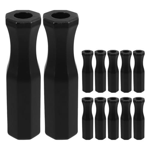 Toddmomy 12 Stück Tischfußballgriffe: Schwarze Tischfußballgriffe – Ersatz-Kunststoffgriffe für Tischfußballgeräte – als Spielzimmerzubehör von Toddmomy