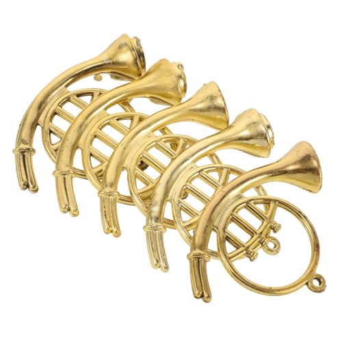 Toddmomy 12 Stück Weihnachtsdekoration Miniatur Saxophon Miniatur Altsaxophon Saxophon Miniatur Sachen Gefälschte Trompete Miniatur Puppenhaus Zubehör Goldener Kunststoff von Toddmomy