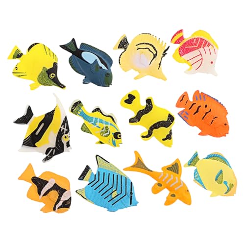 Toddmomy 12 Teiliges Set Simulation Fischornamente Mini Meerestierfiguren Fischfiguren Meerestierdekorationen Kleintierfiguren Kleine Plastikfische Kleine Fischspielzeuge Fischspielzeuge von Toddmomy